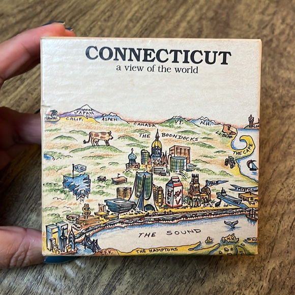 Connecticut A View of The World Mini Puzzle 100 pieces 1986 Vintage CT puzzle - Picture 3 of 6